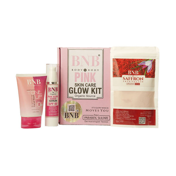 Pink Glow Kit (Tone up Facial wash + Saffron Face mask + Pink Glow SPF60)