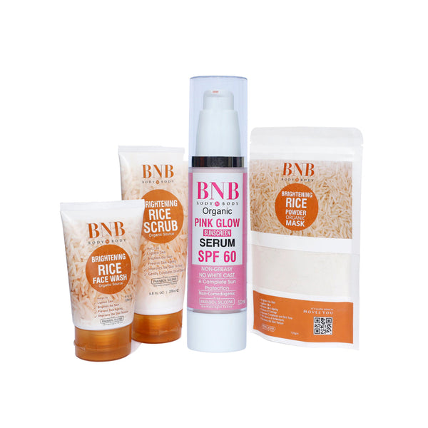 Opulent Glow Bundle (Rice Extract Kit + Pink Glow SPF60) - BodyNBody